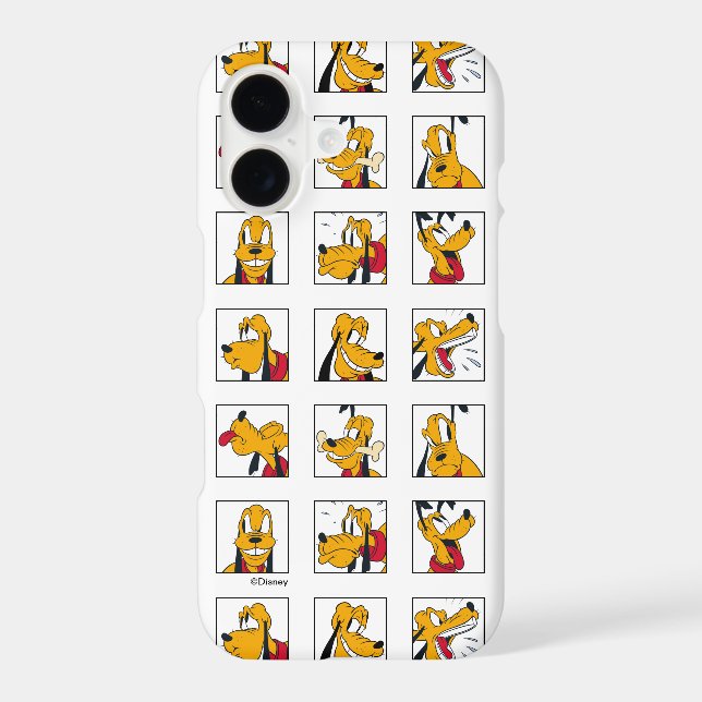 Pluto Expression Grid Iphone Case (Back)