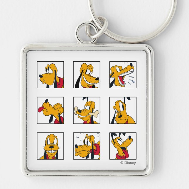 Pluto Expression Grid Keychain (Front)