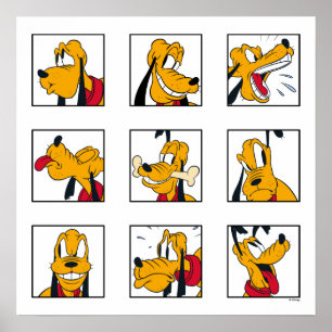Pluto Expression Grid Poster