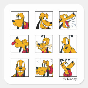 Pluto Expression Grid Square Sticker