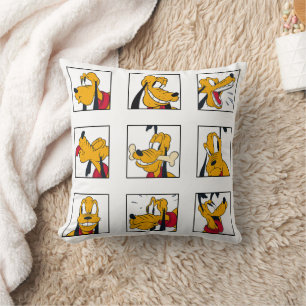 Pluto Expression Grid Throw Pillow
