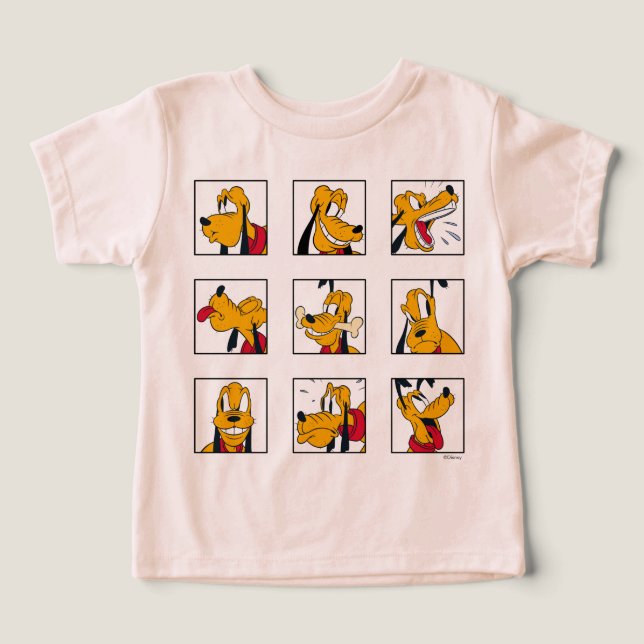 Pluto Expression Grid Toddler T-shirt (Design Front)