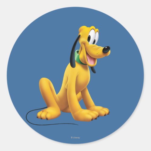 Pluto  Eyes to Side Classic Round Sticker
