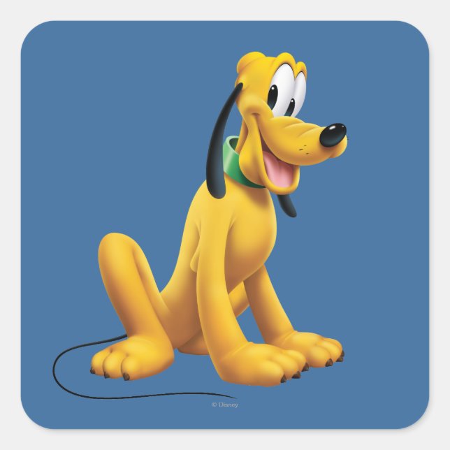 Pluto | Eyes to Side Square Sticker (Front)