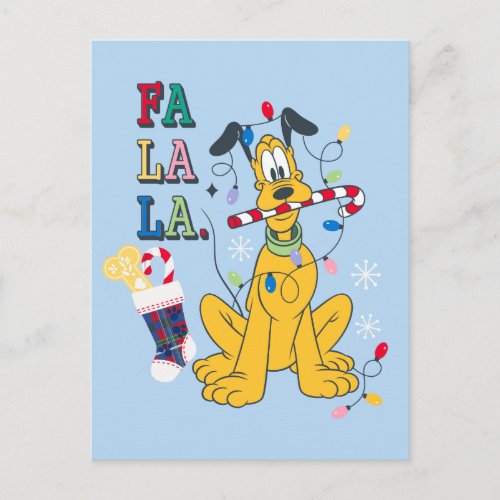 Pluto  Fa La La Holiday Postcard