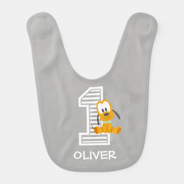 Pluto | First Birthday Bib (Front)
