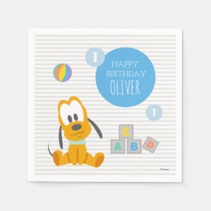 Pluto First Birthday Napkins