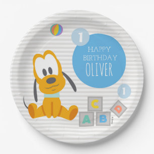 Pluto   First Birthday Paper Plates