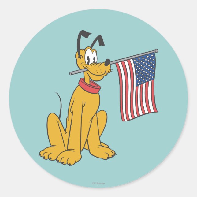 Pluto | Freedom Classic Round Sticker (Front)