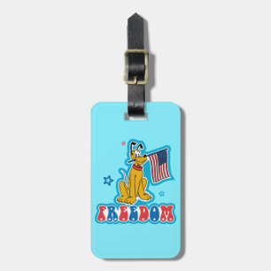 Pluto Freedom with Flag Luggage Tag