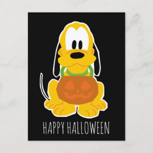 Pluto Halloween Postcard