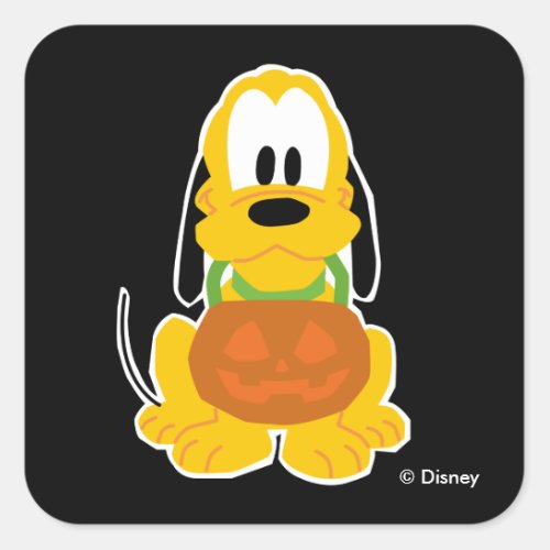 Pluto  Halloween Square Sticker