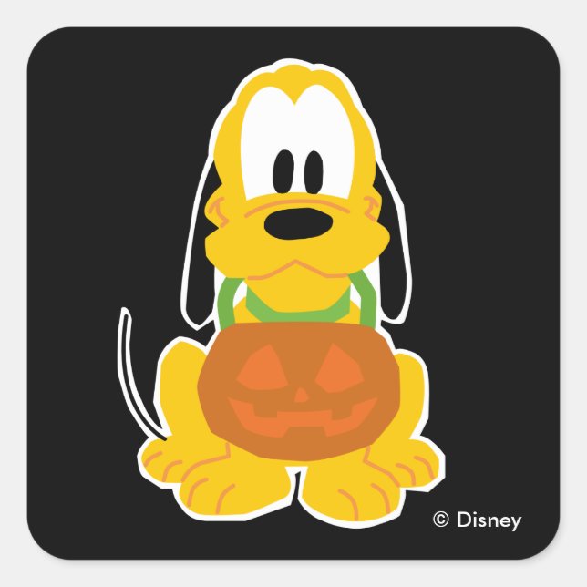 Pluto | Halloween Square Sticker (Front)