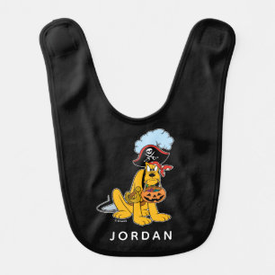 Pluto in Pirate Costume Baby Bib
