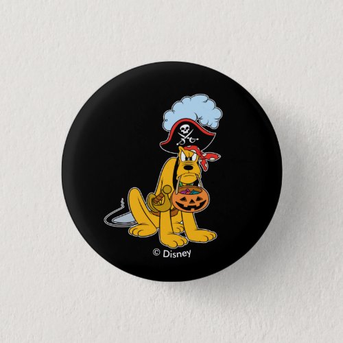Pluto in Pirate Costume Button