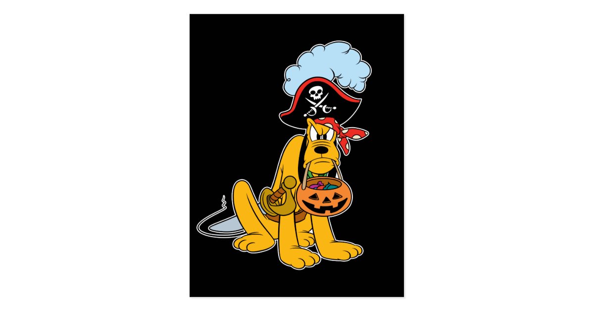 Pluto in Pirate Costume Postcard | Zazzle.com