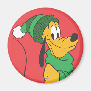 Pluto In Winter Gear Magnet