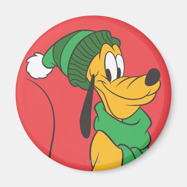 Pluto In Winter Gear Magnet (Front)