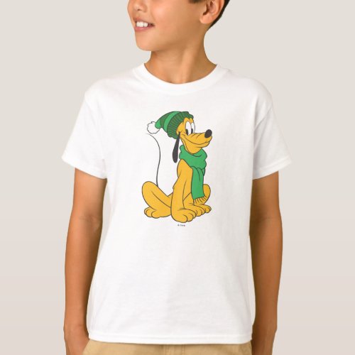 Pluto In Winter Gear T_Shirt