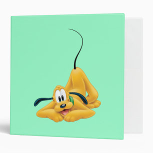 Pluto Laying Down 3 Ring Binder