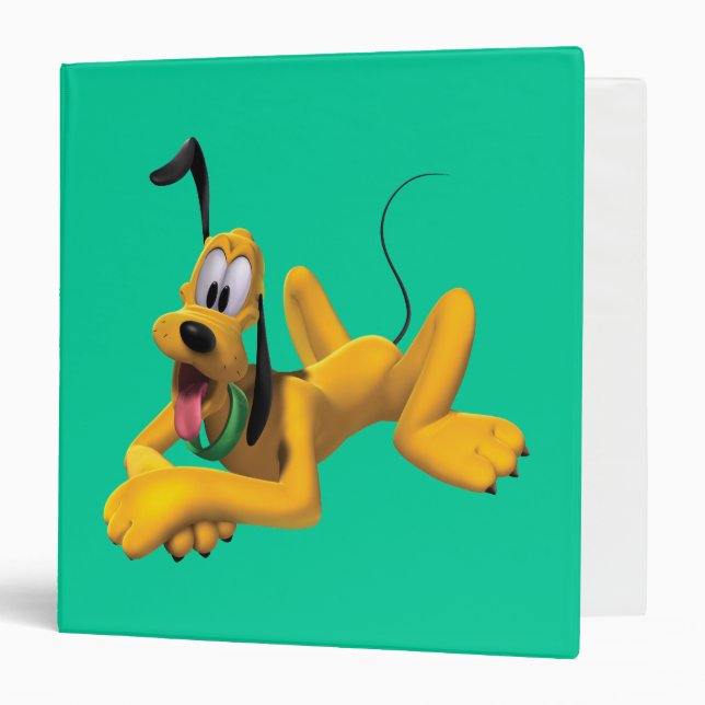 Pluto | Laying with Ear Up 3 Ring Binder (Front/Inside)
