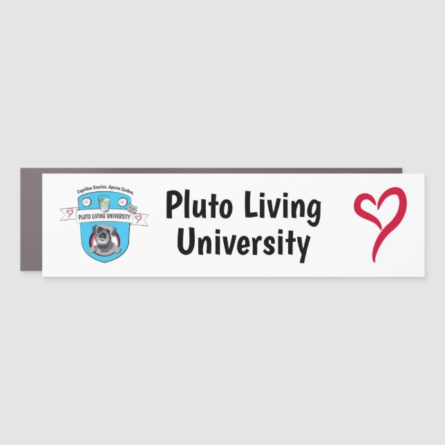Pluto Living University Bumper Car Magnet (Front)