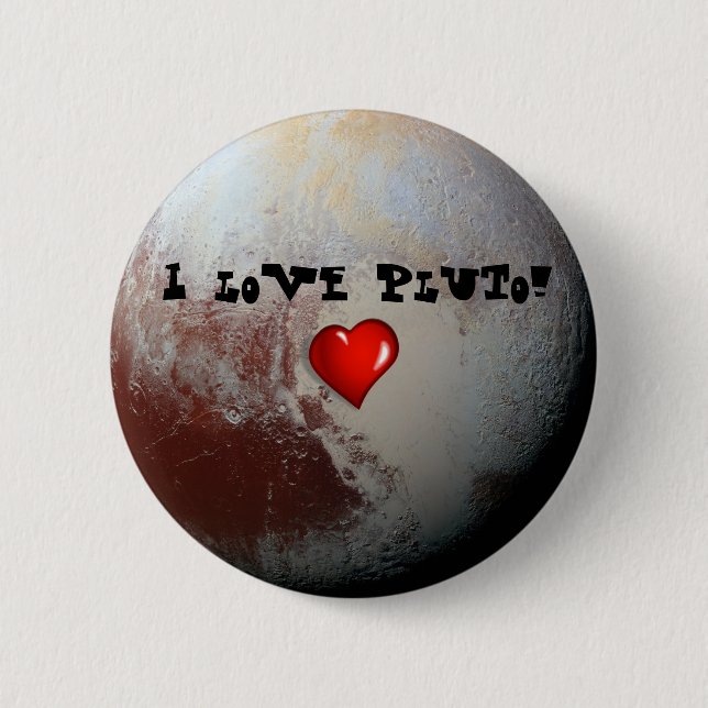Pluto lovers pinback button (Front)