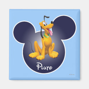 Pluto   Mickey Head Icon Magnet