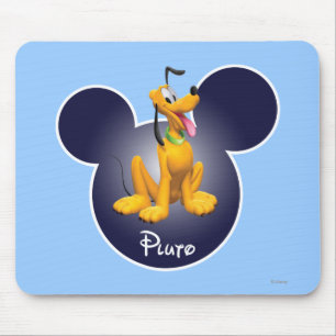 Pluto   Mickey Head Icon Mouse Pad