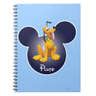 Pluto   Mickey Head Icon Notebook