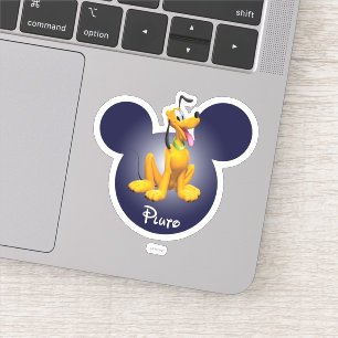 Pluto   Mickey Head Icon Sticker