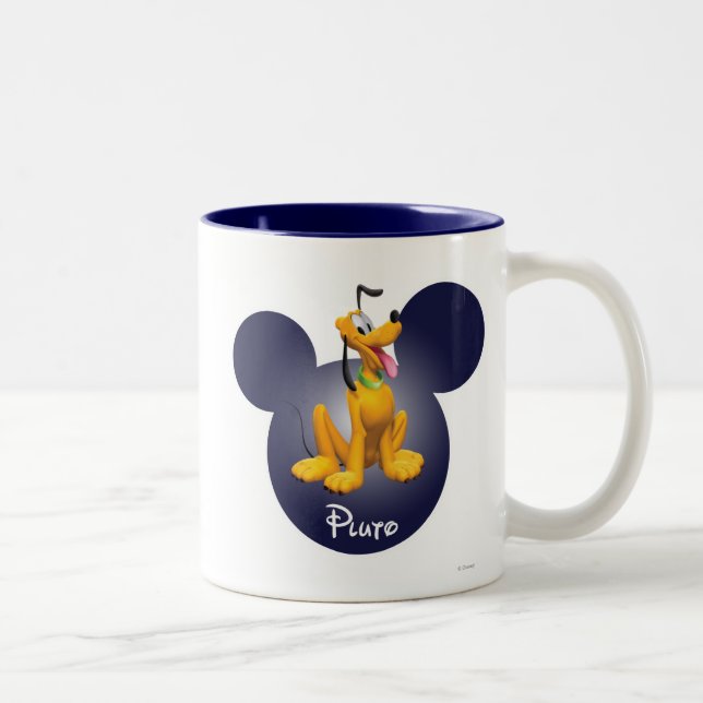 Pluto | Mickey Head Icon Two-Tone Coffee Mug (Right)