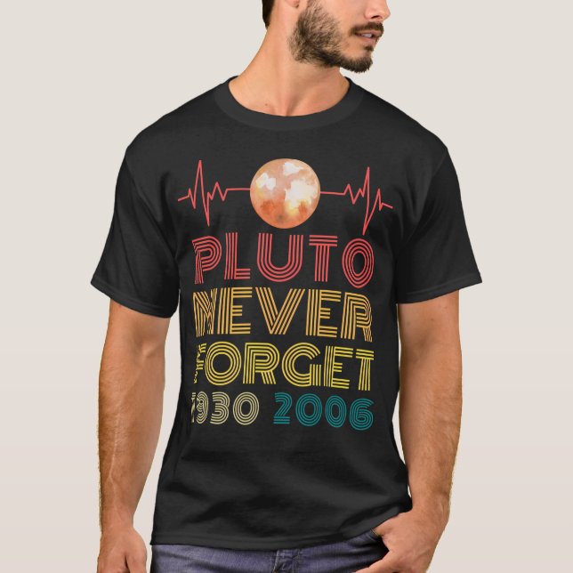 Pluto Never Forget 1930 2006 Anniversary Milk Way  T-Shirt (Front)