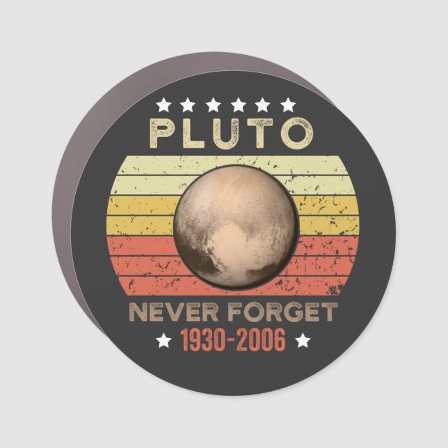 Pluto Never Forget 1930-2006 Car Magnet (Front)
