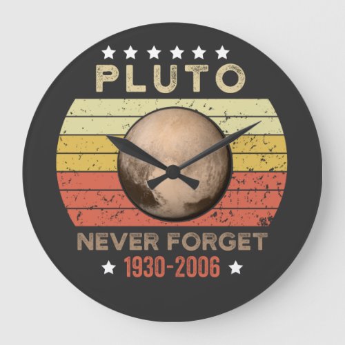 Pluto Never Forget 1930_2006 Large Clock