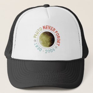 Pluto Never Forget 1930-2006 Vintage Planet Retro Trucker Hat