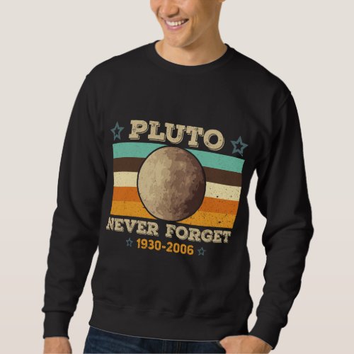 Pluto Never Forget 1930 2006 Vintage Retro Science Sweatshirt