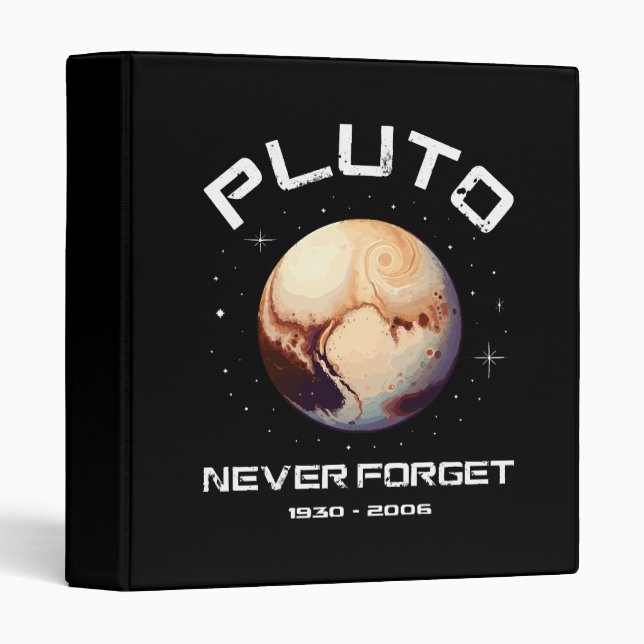 Pluto Never Forget 3 Ring Binder (Front/Spine)