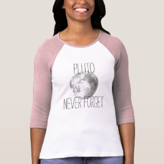 Pluto Never Forget Baseball Tee