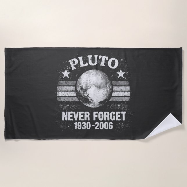 Pluto Never Forget Beach Towel (Front)