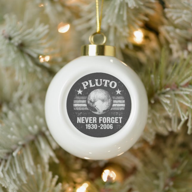 Pluto Never Forget Ceramic Ball Christmas Ornament (Tree)