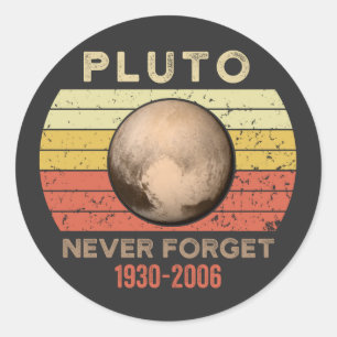 pluto never forget, eris, moon, astronomy, astrono classic round sticker