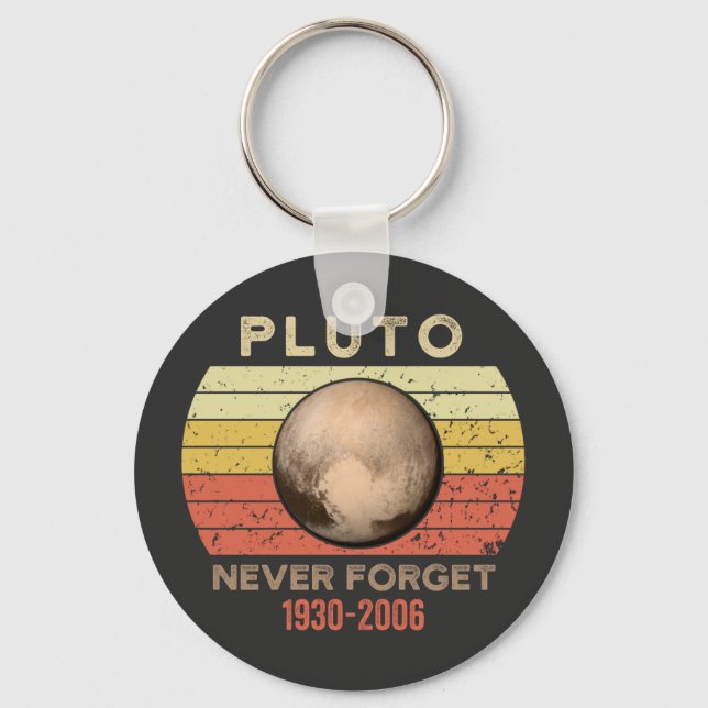 pluto never forget, eris, moon, astronomy, astrono keychain (Front)