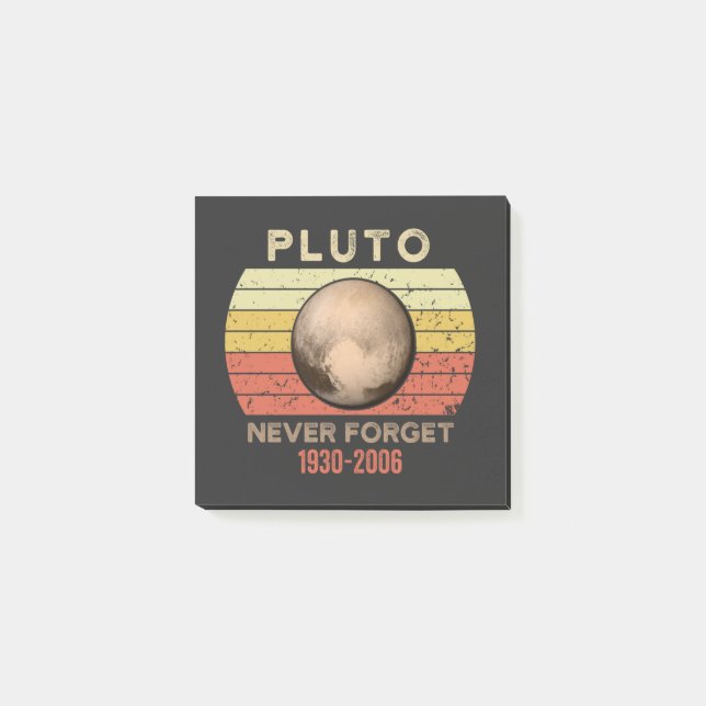 pluto never forget, eris, moon, astronomy, astrono post-it notes (Front)