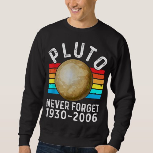 Pluto Never Forget Funny Astrophysic Astronomy Tel Sweatshirt
