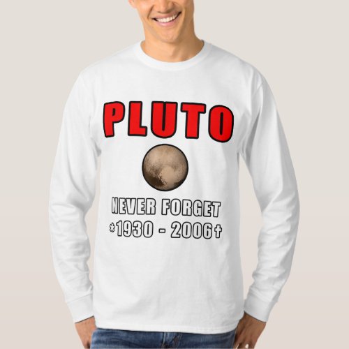 Pluto Never Forget Funny Science Retro Space Astro T_Shirt