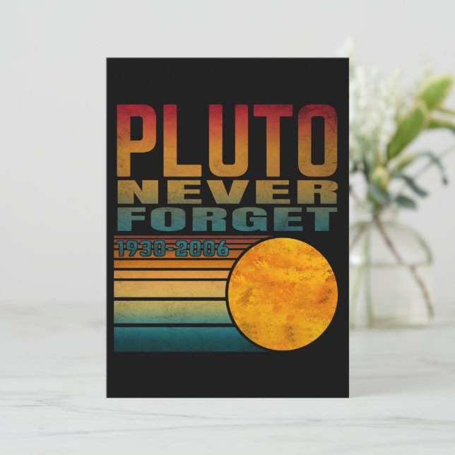 Pluto Never Forget  Invitation (Standing Front)