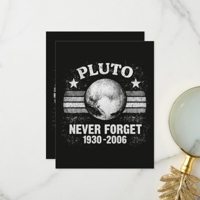 Pluto Never Forget Thank You Card (Front/Back In Situ)