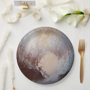 Pluto paperplate from the Cosmic Party Collection Paper Plates