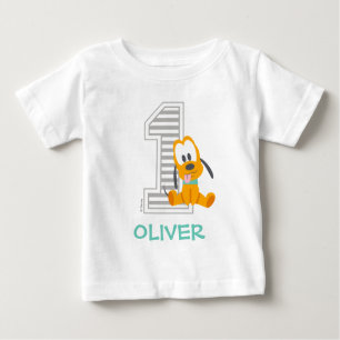 Pluto   Personalized First Birthday Baby T-Shirt